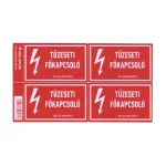 Matrica 100x60 mm tűzeseti főkapcsoló jelzéssel ERV018002ONV01000060 Legjobb ár