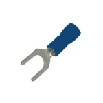 Végkiárusítás Tracon szigetelt kék villás saru 2,3mm2x6,6mm 100db/csomag KV6