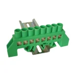 Végkiárusítás Tracon szigetelt földelősín gyűjtősín zöld 8P 230/400VAC 63A 6x9mm NPE-G6-8