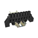 Azonnal elérhető Tracon szigetelt földelősín gyűjtősín fekete 8P 230/400VAC 100A 8×12mm NPE-BK8-8
