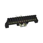 Tracon szigetelt földelősín gyűjtősín fekete 14P 230/400VAC 100A 8×12mm NPE-BK8-14 Expressz kézbesítés