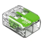 Azonnal elérhető Wago GREEN 2-es oldható vezeték összekötő max. 4 mm2 221-422
