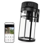 Emos GoSmart Wifis kültéri forgatható kamera IP-1300 LANTERN E27 foglalattal, fekete H4074 Legkelendőbb