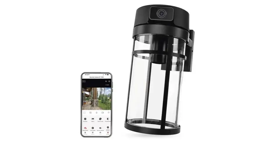 Emos GoSmart Wifis kültéri forgatható kamera IP-1300 LANTERN E27 foglalattal, fekete H4074 Legkelendőbb