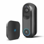 Vásárlói kedvenc Delight Smart Wi-Fi-s videó kaputelefon akkumulátoros 12V MicroSD FHD PIR fekete 55387BK