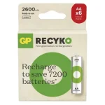 GP ReCyko NiMH Akkumulátor tölthető elem HR6 (AA) 2600mAh 6db B2527V Szuper ajánlat