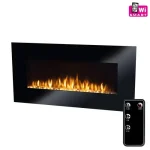 Olcsóbb Home FKK 3000 WIFI fali smart elektromos kandalló, 1000W/2000W, heti program, távirányító, edzett üveg előlap, fekete FKK 3000 WIFI