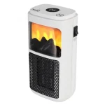 Rendeld meg most Home FKH 401 hordozható elektromos mini kerámia fűtőtest, 400W, elektronikus termosztát, lángeffekt, fehér FKH 401
