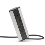 Delight beépíthető 3-as sarokelosztó USB csatlakozóval alumínium 20483 Azonnal elérhető