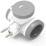 Ne maradj le Stilo STI1803 TDF Elosztó dugaljba 2-es, földelt dugvillához +USB-A + USB-C; 2 plug + 2 USB Stilo STI1803