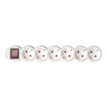 Árcsökkenés Somogyi 6-os asztali hálózati elosztó kapcsolóval 3m H05VV-F 3G 1,5 mm2 NV 6K-3/WH/1,5