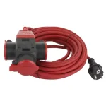 Akciós ár Gao földelt lengő gumi lengő hosszabbító H07RN-F 3x1.5mm² 10m 3db dugaljjal IP44 006716