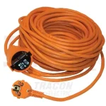 Tracon Földelt 10m3x1,5mm2 H05VV-F fűnyíró lengő hosszabbitó 10m-es narancs 3680W UH10 Biztonságos fizetés