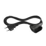 Emos Euro lengő hosszabbító kábel 3 m fekete PVC 2x0,75 mm2 PC01303 Gyors kiszállítás