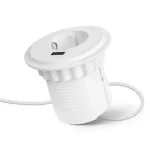 Rendeld meg most Delight Rejtett beépíthető elosztó beépíthető konnektor USB fehér 3680W fehér 20461WH