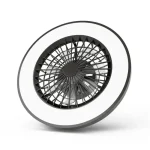 Népszerű Avide LED mennyezeti lámpa és ventilátor 2x24W fekete Whitney AFCLCCT-48W-15W-WHB