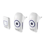 Expressz kézbesítés Home DBS 1501AC vezeték nélküli csengőszett, 150m hatótáv, 36 dallam, többszólamú hang, 4 fokozatú hangerő, kék LED, 230V-os tápellátás DBS 1501AC