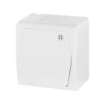 Elektro-Plast Hermes 107 kereszt - váltó kapcsoló falon kívüli vízmentes IP44 KIVÁLÓ MINŐSÉG! KÜLTÉRI! Azonnal elérhető