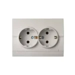 Kanlux LOGI 2x2p+f dugalj csatlakozóaljzat krém 25154 Kedvezmény