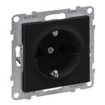 Legrand Suno 2P+F csatlakozóaljzat dugalj (csavaros) keret nélkül fekete 721425 Kedvezmény