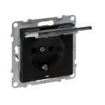 Legrand Suno fekete 2P+F GYV CSF csatlakozóaljzat csapófedéllel (rugós), keret nélkül IP21 721427 Olcsóbb