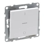 Legrand Suno 102 EF kétpólusú ellenőrzőfénnyel kapcsoló fehér nélkül 10AX, fehér 721112 Újdonság