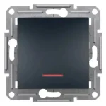Schneider Electric Asfora 101N egypólusú nyomó jelzőfényes (rugós) antracit EPH1600171 Szuper akció