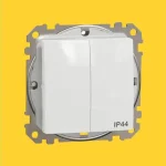 Szuper akció Schneider Sedna Design 105 csillárkapcsoló keret nélkül fehér IP44 SDD211105