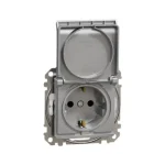 Schneider Sedna Design 2P+F dugalj gyermekvédelemmel csapófedéllel alumínium IP44 SDD213023 Vedd meg most