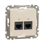 Árengedmény Schneider Sedna Design 2xRJ45 Cat5e UTP aljzat bézs SDD112452