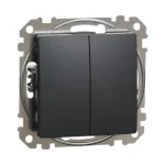Schneider Sedna Design kettős nyomó antracit SDD114118 Népszerű