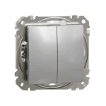 Schneider Sedna Design 106+6 kettős (dupla) váltókapcsoló alumínium SDD113108 Vásárlói kedvenc