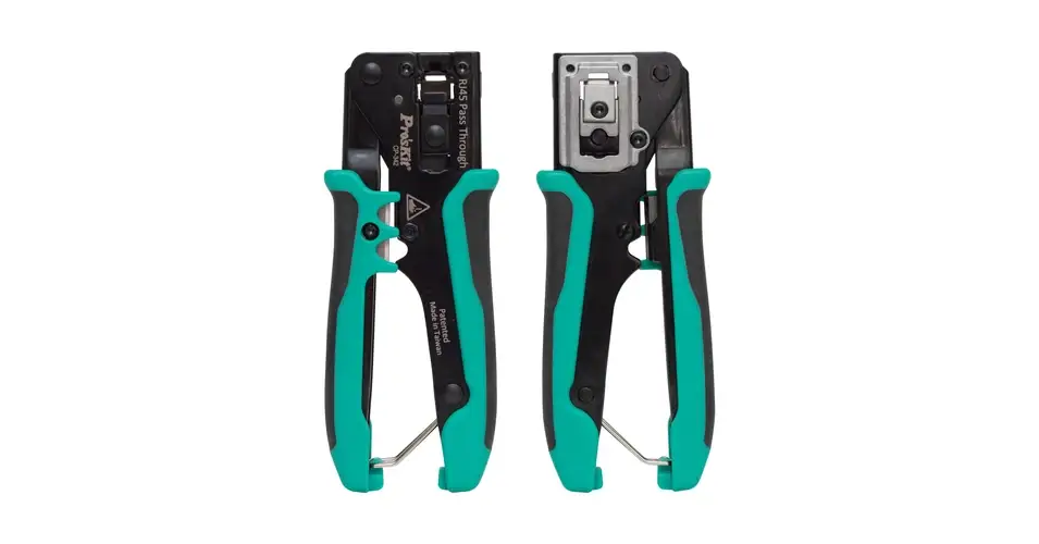 Legnépszerűbb Pro'skit CP-342 UTP-RJ45-8P8C gyorskrimpelő fogó, nyitott végű dugókhoz, biztonsági zár, gyors CP-342