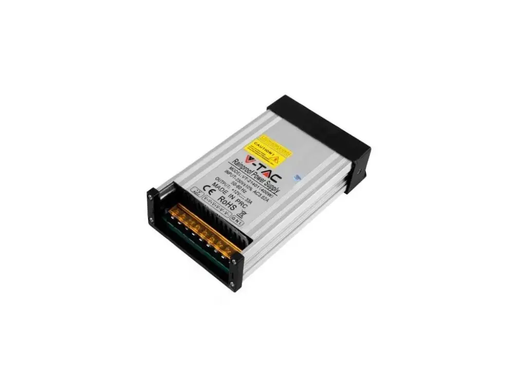 Fém hálózati adapter LED szalagokhoz 400W/33,33A, 12V, IP45 Olcsóbb