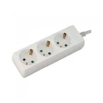 Hosszabbító kábel, 3 aljzat, 3m, 16A, 3G1.5mm2, fehér Azonnal elérhető