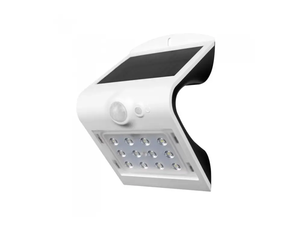 LED napelemes utcai lámpa mozgásérzékelővel 1.5W (220lm), Ip65, fehér Végkiárusítás