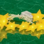 Exkluzív ajánlat Solight LED karácsonyi lánc, arany csillagok, 10LED lánc, 1m, arany színű, 2xAA, IP20 [1V212]