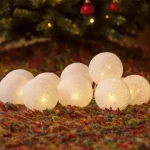 Solight LED lánc, pamut karácsonyi gömbök, 10LED, 1m, 2x AA, IP20 [1V201] Legnépszerűbb