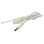 Kábel csatlakozóval LED szalaghoz 2,1x5,5mm, hím/egyedül, fehér [48219] Azonnal elérhető