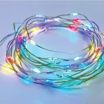 Rendeld meg most LED dekorációs lánc 10m, 100LED, RGB, 8 funkció, adapterrel, ezüst réz [X01100312]
