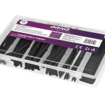 Zsugorcső készlet, fekete, 100db [OR-AE-13141/B] Csak ma