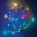 Bestseller LED dekorációs lánc 2.5m, 50LED, 3xAA, RGBY, funkció nélkül, ezüst réz [X01503117]