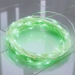 LED dekorációs lánc 10m, 100LED, zöld, 8 funkció, adapterrel, ezüst réz [X01100512] Vásárlói kedvenc