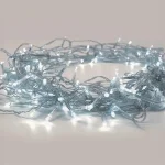 LED kültéri karácsonyi lánc, 300 LED, 14,95m, 3m vezeték, 8 funkció, IP44, áttetsző kábel, hideg fehér [X08300222] Alacsony ár