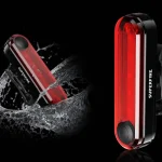 Szezonális akció Újratölthető hátsó lámpa kerékpárhoz 1W, USB, 230mAh, 4 mód, IP44 [BTL01]