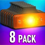 Oldaljelző 2xLED teherautó lámpa, 12-24V/8-PACK! [L1035-B] Biztonságos fizetés
