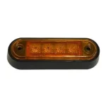 LED oldalsó jelzőlámpa NARANCS, 0,3W/0,6W, 4xLED, 12/24V, IP67, csavarokkal rögzíthető, csomagolás 2 db [L1310] Expressz szállítás