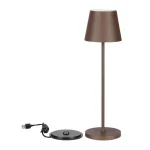 Legjobb ár LED ASZTALI LÁMPA 2W, 200lm, 3000K, ÚJRATÖLTHETŐ, 4400mAh töltővel. talapzattal, barna-piros, CORTEN, IP54