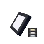 Solight süllyesztett LED panel 12W, 900LM négyzet 17x17cm CCT FEKETE [WD171-B] Biztonságos vásárlás