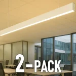LED lineáris függesztett lámpatest 40W, 3300lm, SAMSUNG chip, ezüst/2-PACK! Biztonságos fizetés